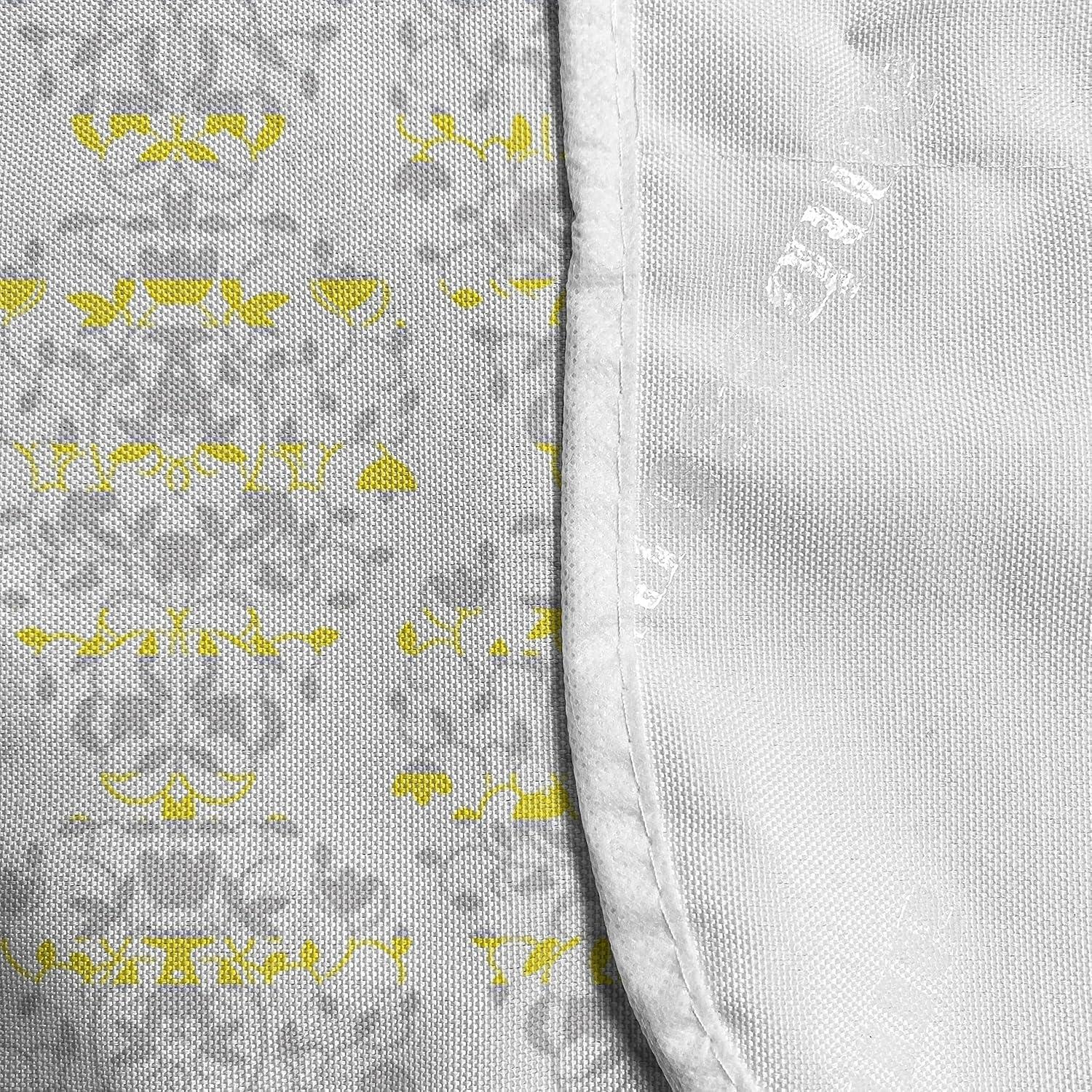 imageAmbesonne Valentines Day Microwave Oven Cover Endless Eternal Love Hand Drawn Hearts in Stripe Row Image Water Resistant Organizer with Pockets for Kitchen 36 x 12 Pale Pink and BlackPale Grey and Marigold
