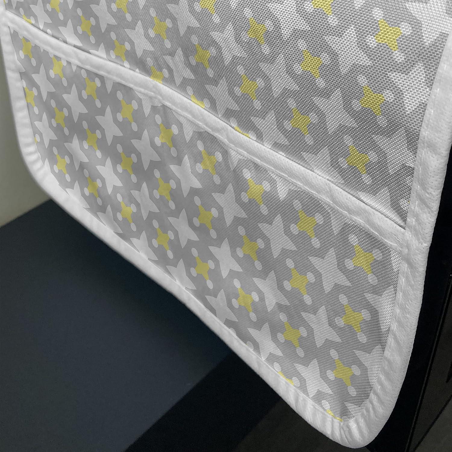 imageAmbesonne Valentines Day Microwave Oven Cover Endless Eternal Love Hand Drawn Hearts in Stripe Row Image Water Resistant Organizer with Pockets for Kitchen 36 x 12 Pale Pink and BlackPale Yellow Warm Taupe