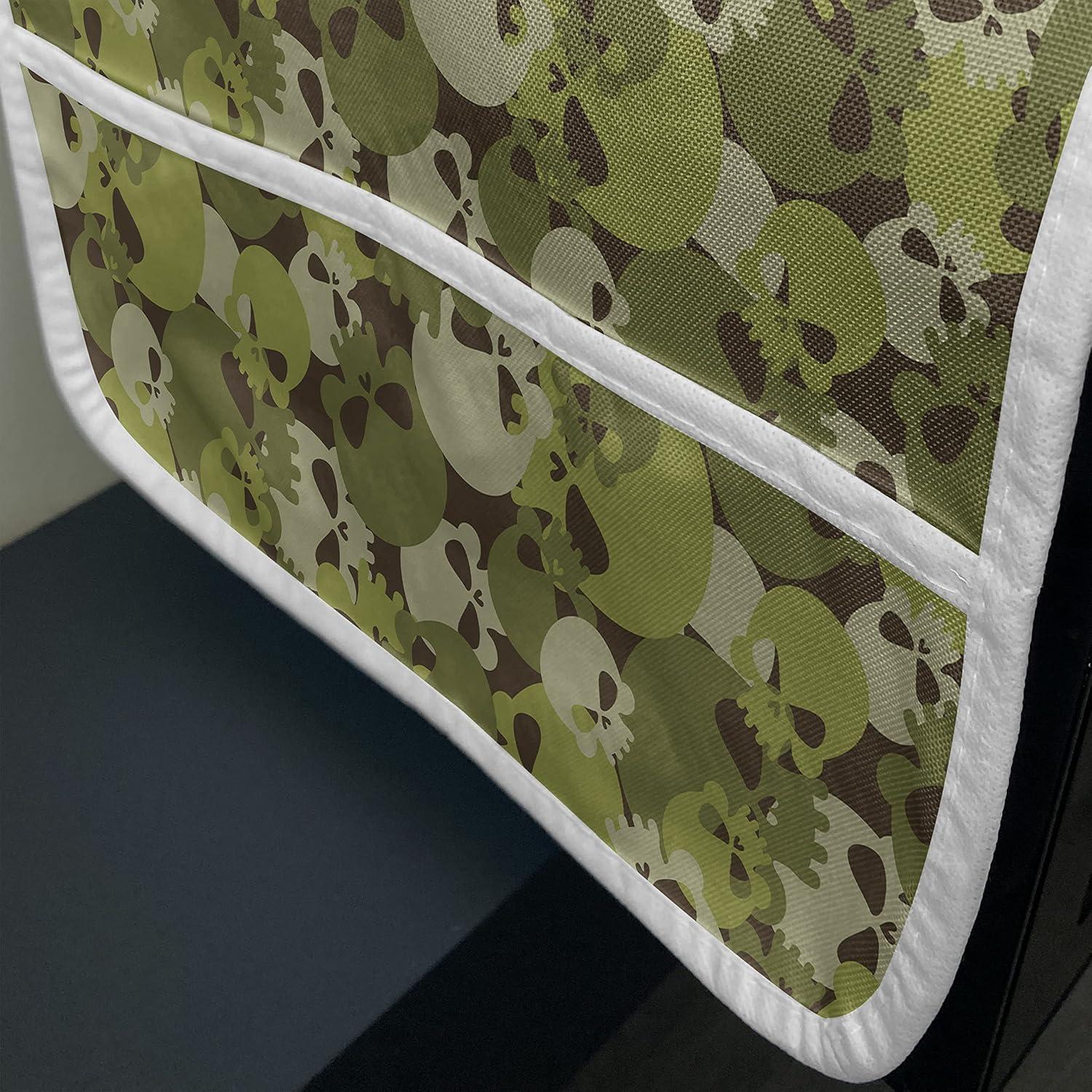 imageAmbesonne Valentines Day Microwave Oven Cover Endless Eternal Love Hand Drawn Hearts in Stripe Row Image Water Resistant Organizer with Pockets for Kitchen 36 x 12 Pale Pink and BlackGreen Pale Green Beige
