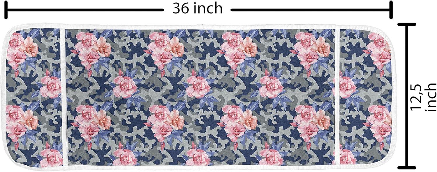imageAmbesonne Valentines Day Microwave Oven Cover Endless Eternal Love Hand Drawn Hearts in Stripe Row Image Water Resistant Organizer with Pockets for Kitchen 36 x 12 Pale Pink and BlackViolet Blue Sage Green