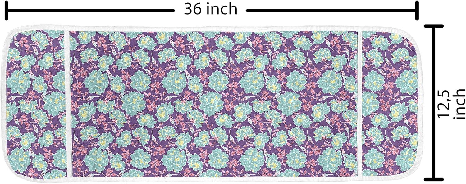 imageAmbesonne Valentines Day Microwave Oven Cover Pattern of Continuous Flying Hearts Birds Love is in the Air Water Resistant Organizer with Pockets for Kitchen 36 x 12 Blush and Pale Cadet BlueSeafoam Violet