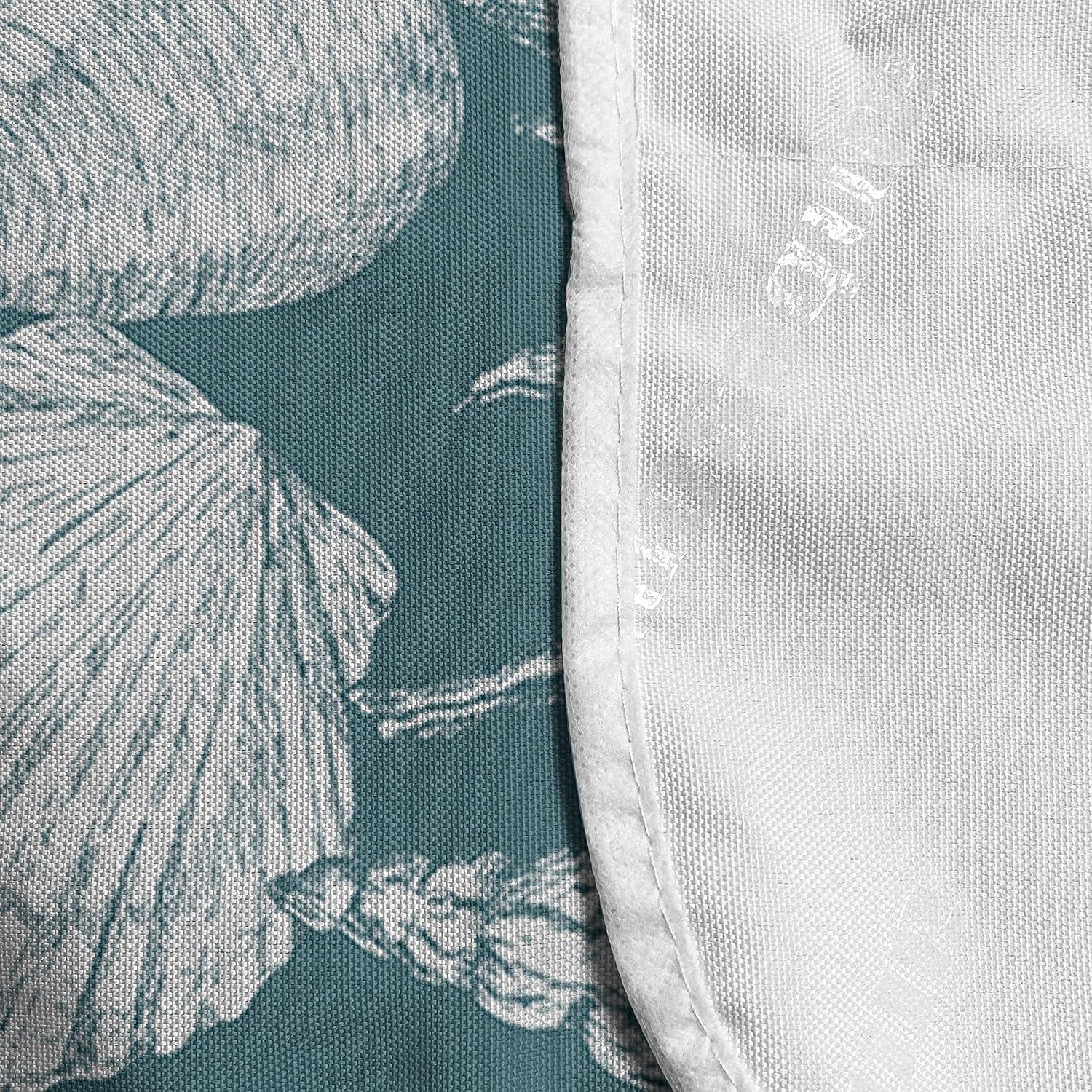imageAmbesonne Valentines Day Microwave Oven Cover Pattern of Continuous Flying Hearts Birds Love is in the Air Water Resistant Organizer with Pockets for Kitchen 36 x 12 Blush and Pale Cadet BlueDark Cadet Blue White
