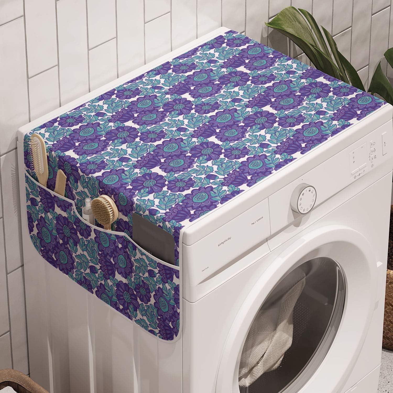 imageAmbesonne Valentines Day Microwave Oven Cover Pattern of Continuous Flying Hearts Birds Love is in the Air Water Resistant Organizer with Pockets for Kitchen 36 x 12 Blush and Pale Cadet BluePale Seafoam Blue Violet