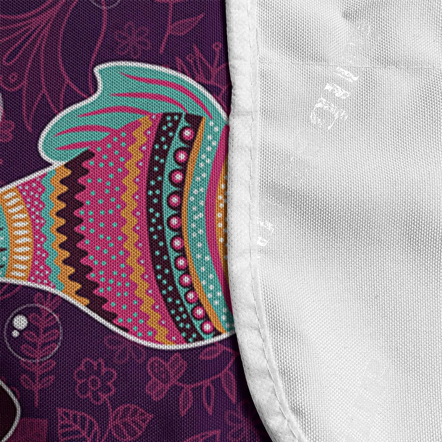 imageAmbesonne Valentines Day Microwave Oven Cover Pattern of Continuous Flying Hearts Birds Love is in the Air Water Resistant Organizer with Pockets for Kitchen 36 x 12 Blush and Pale Cadet BluePlum Purple
