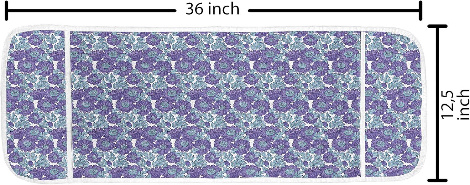 imageAmbesonne Valentines Day Microwave Oven Cover Pattern of Continuous Flying Hearts Birds Love is in the Air Water Resistant Organizer with Pockets for Kitchen 36 x 12 Blush and Pale Cadet BluePale Seafoam Blue Violet
