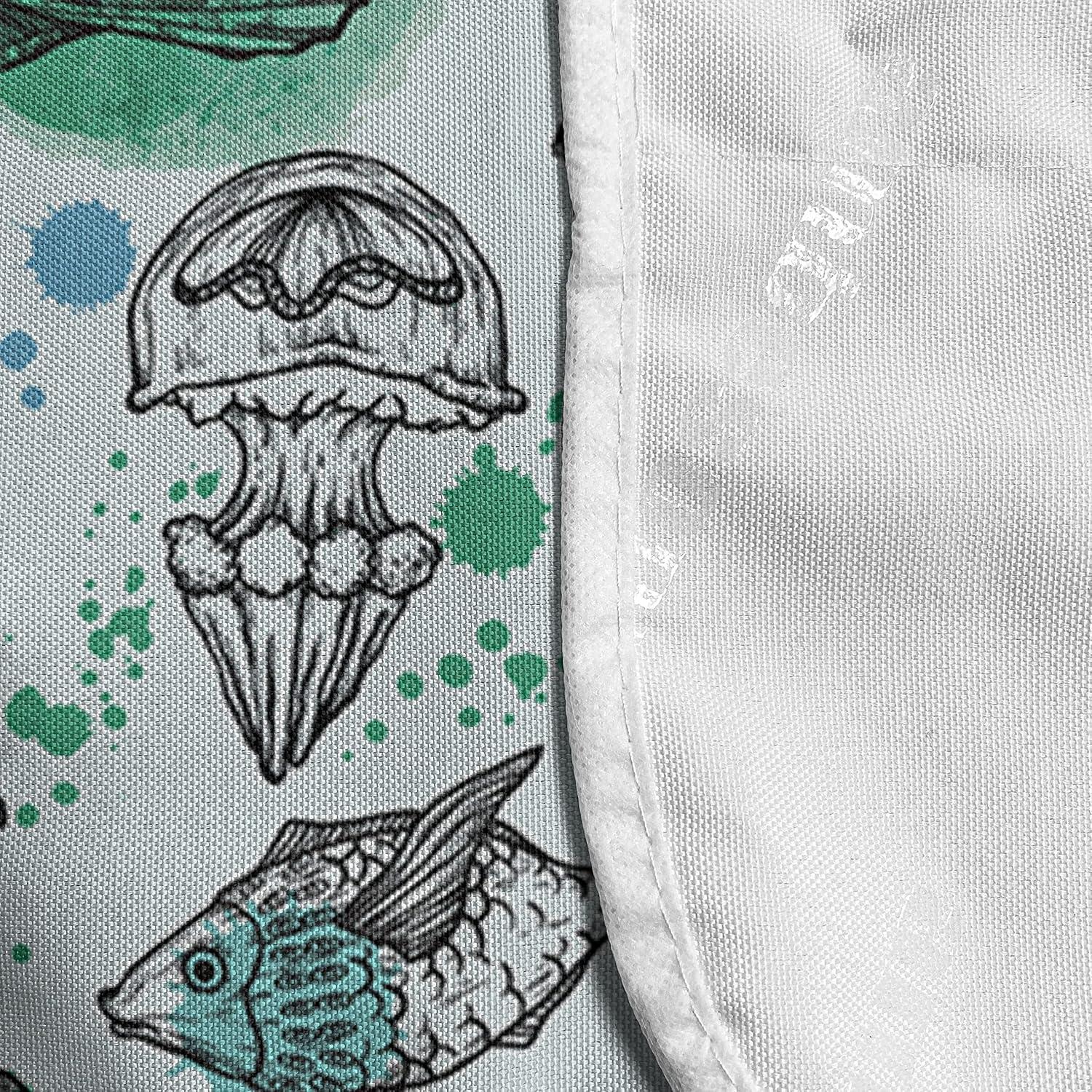 imageAmbesonne Valentines Day Microwave Oven Cover Pattern of Continuous Flying Hearts Birds Love is in the Air Water Resistant Organizer with Pockets for Kitchen 36 x 12 Blush and Pale Cadet BlueSeafoam Deep Sky Blue