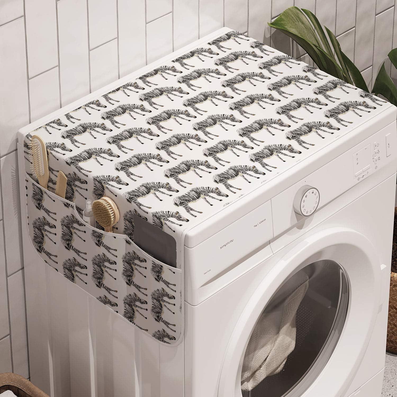 imageAmbesonne Valentines Day Microwave Oven Cover Pattern of Continuous Flying Hearts Birds Love is in the Air Water Resistant Organizer with Pockets for Kitchen 36 x 12 Blush and Pale Cadet BlueEggshell Taupe Grey