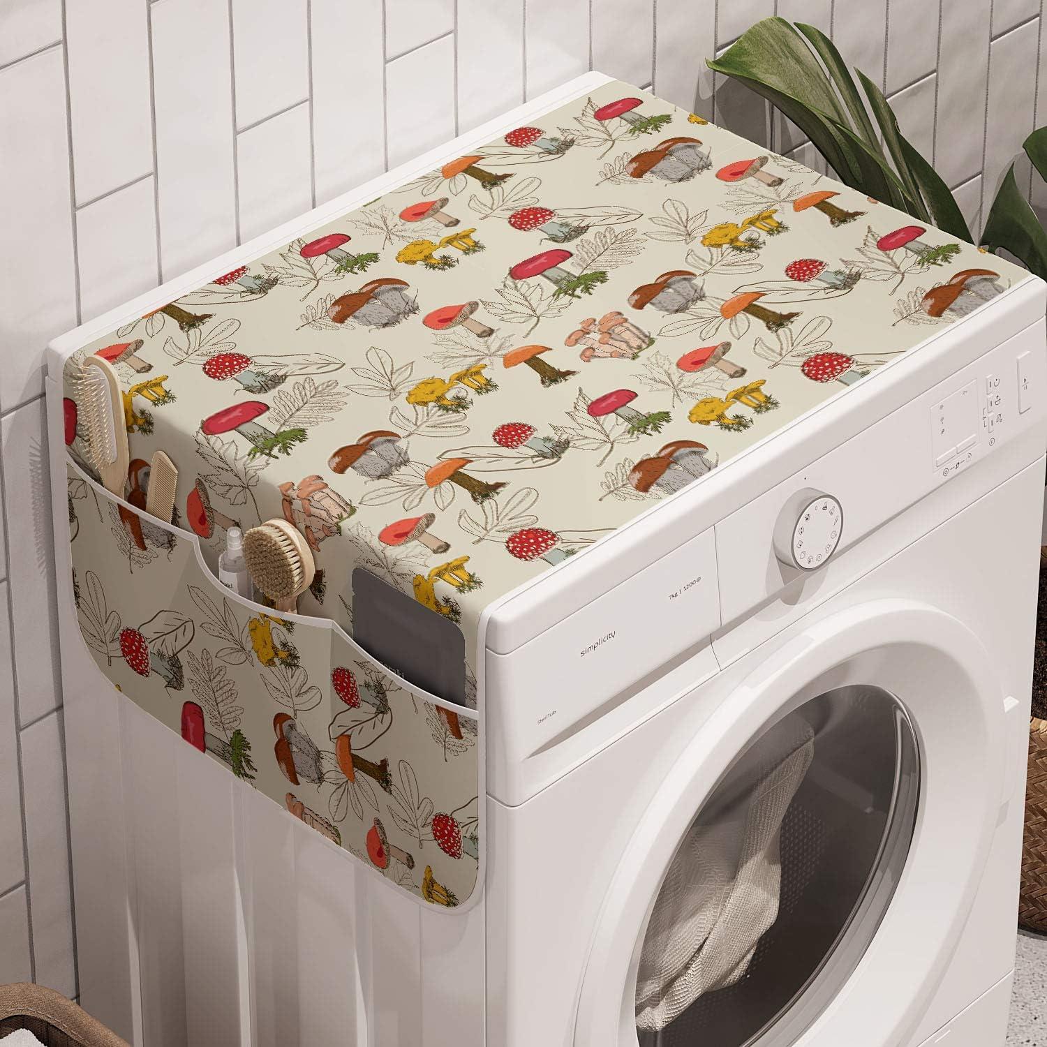 imageAmbesonne Valentines Day Microwave Oven Cover Pattern of Continuous Flying Hearts Birds Love is in the Air Water Resistant Organizer with Pockets for Kitchen 36 x 12 Blush and Pale Cadet BlueDark Coral Fawn