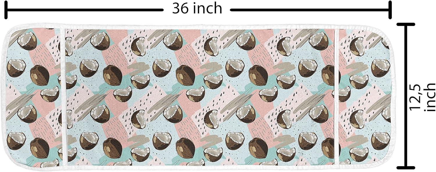 imageAmbesonne Valentines Day Microwave Oven Cover Pattern of Continuous Flying Hearts Birds Love is in the Air Water Resistant Organizer with Pockets for Kitchen 36 x 12 Blush and Pale Cadet BlueBlush Brown Pale Blue