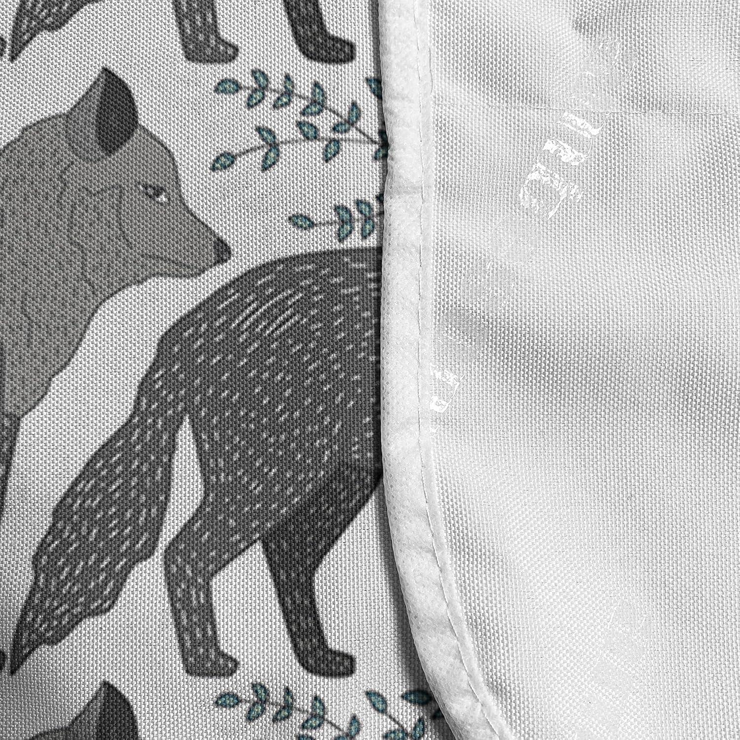 imageAmbesonne Valentines Day Microwave Oven Cover Pattern of Continuous Flying Hearts Birds Love is in the Air Water Resistant Organizer with Pockets for Kitchen 36 x 12 Blush and Pale Cadet BlueDark Grey Cadet Blue