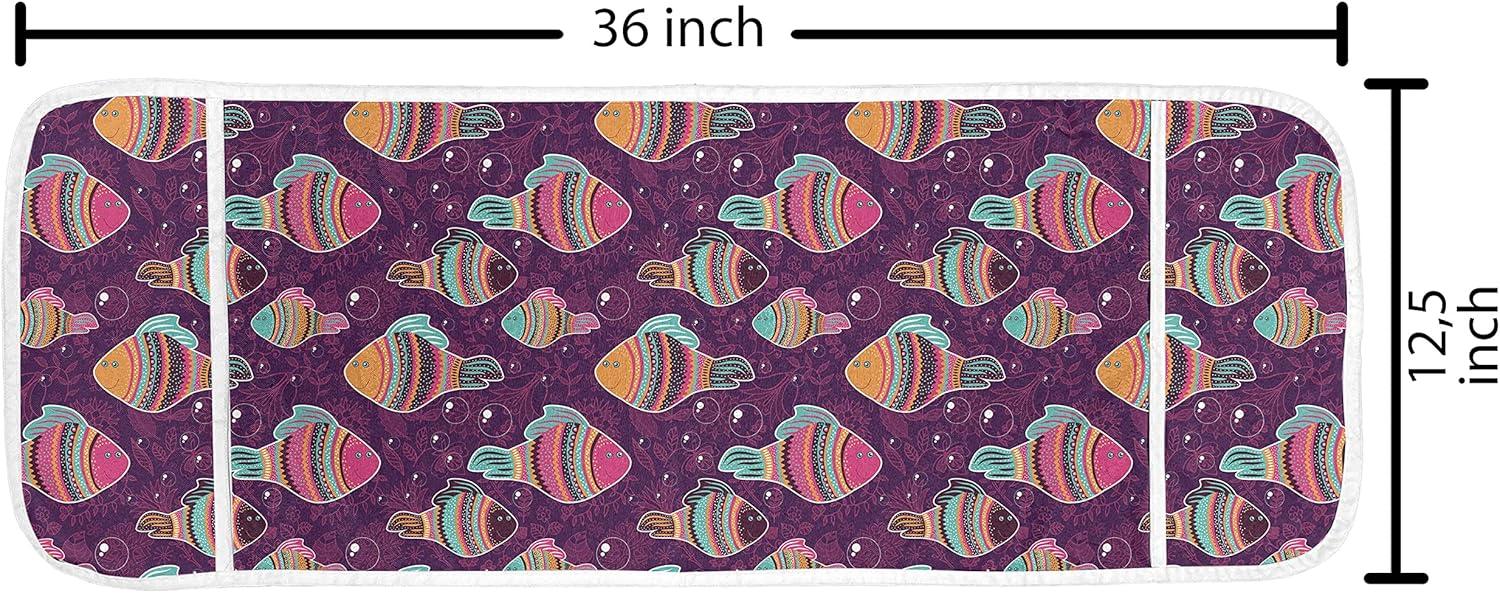 imageAmbesonne Valentines Day Microwave Oven Cover Pattern of Continuous Flying Hearts Birds Love is in the Air Water Resistant Organizer with Pockets for Kitchen 36 x 12 Blush and Pale Cadet BluePlum Purple