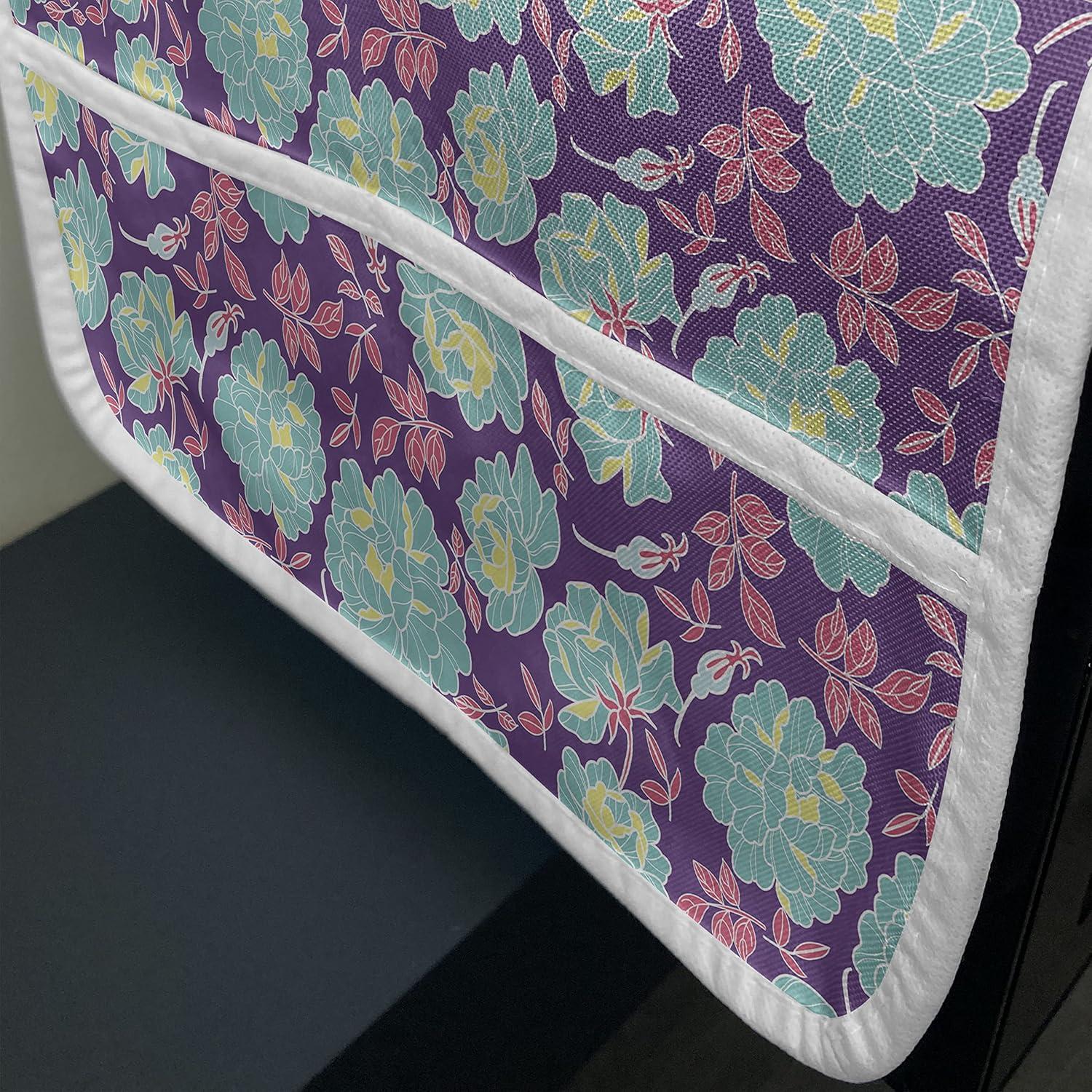 imageAmbesonne Valentines Day Microwave Oven Cover Pattern of Continuous Flying Hearts Birds Love is in the Air Water Resistant Organizer with Pockets for Kitchen 36 x 12 Blush and Pale Cadet BlueSeafoam Violet
