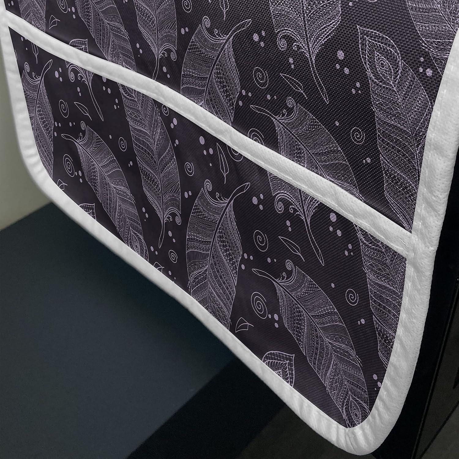 imageAmbesonne Valentines Day Microwave Oven Cover Pattern of Continuous Flying Hearts Birds Love is in the Air Water Resistant Organizer with Pockets for Kitchen 36 x 12 Blush and Pale Cadet BluePale Eggplant Lilac