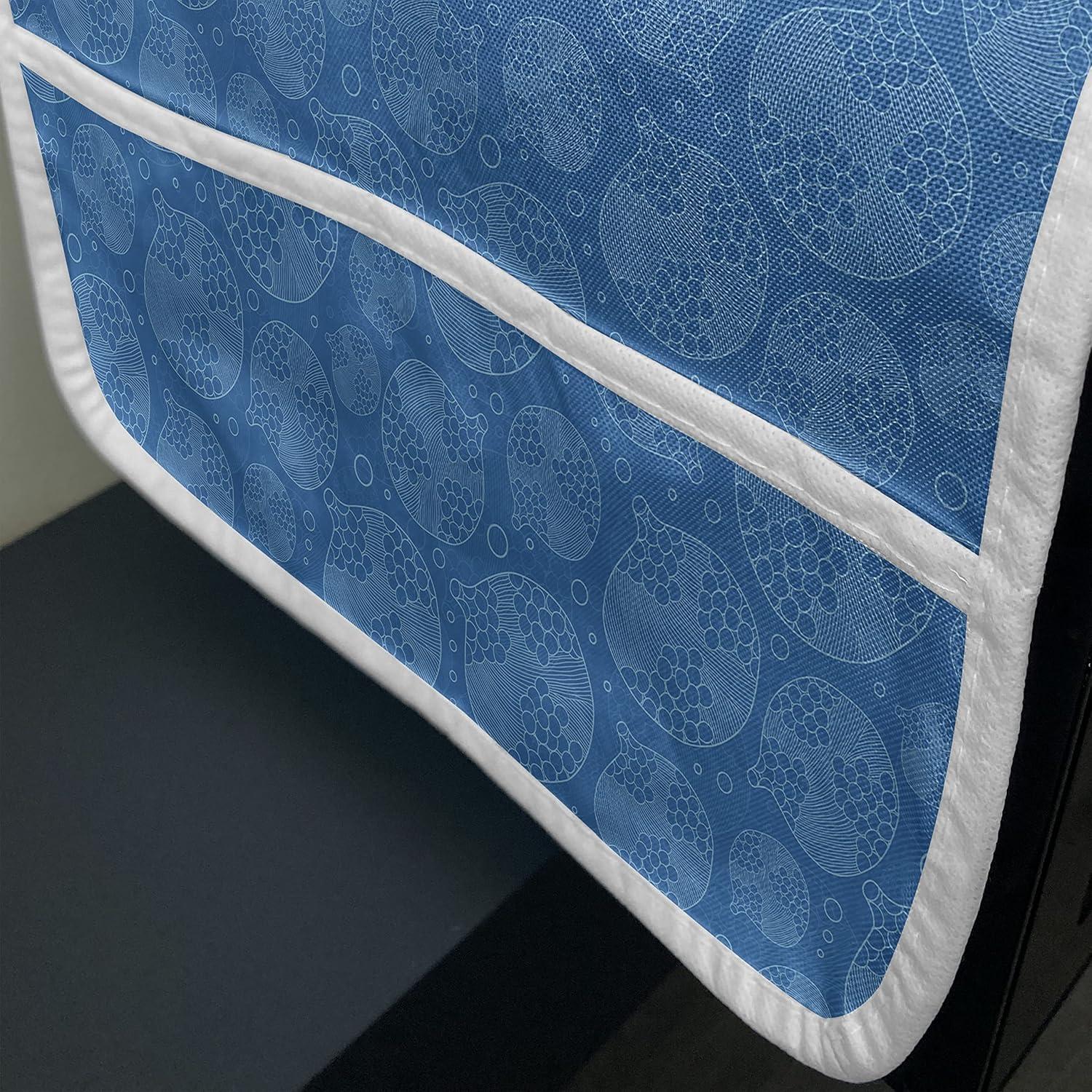 imageAmbesonne Valentines Day Microwave Oven Cover Pattern of Continuous Flying Hearts Birds Love is in the Air Water Resistant Organizer with Pockets for Kitchen 36 x 12 Blush and Pale Cadet BlueSea Blue Deep Sky Blue