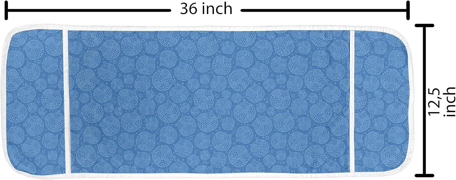 imageAmbesonne Valentines Day Microwave Oven Cover Pattern of Continuous Flying Hearts Birds Love is in the Air Water Resistant Organizer with Pockets for Kitchen 36 x 12 Blush and Pale Cadet BlueSea Blue Deep Sky Blue