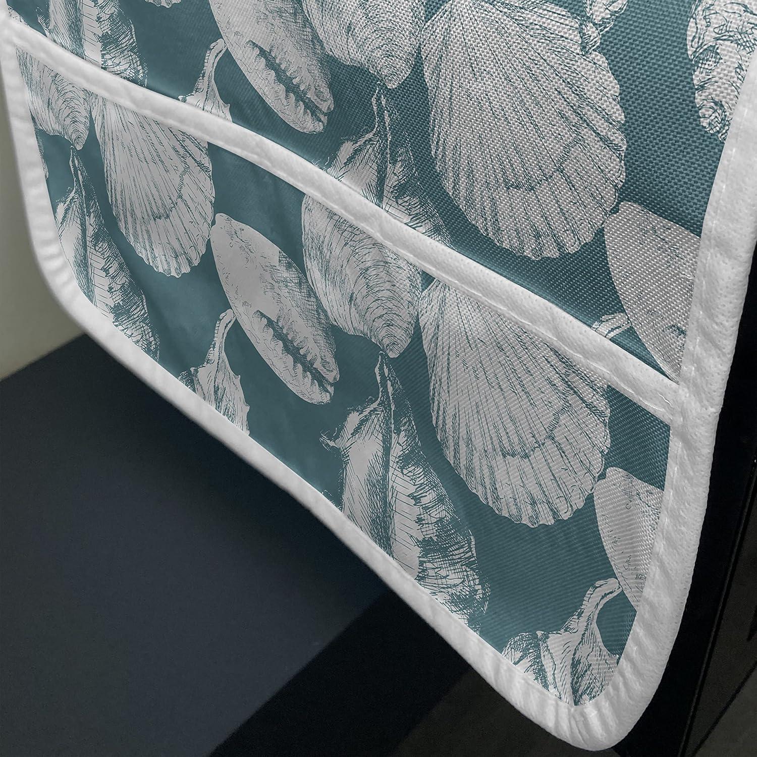 imageAmbesonne Valentines Day Microwave Oven Cover Pattern of Continuous Flying Hearts Birds Love is in the Air Water Resistant Organizer with Pockets for Kitchen 36 x 12 Blush and Pale Cadet BlueDark Cadet Blue White