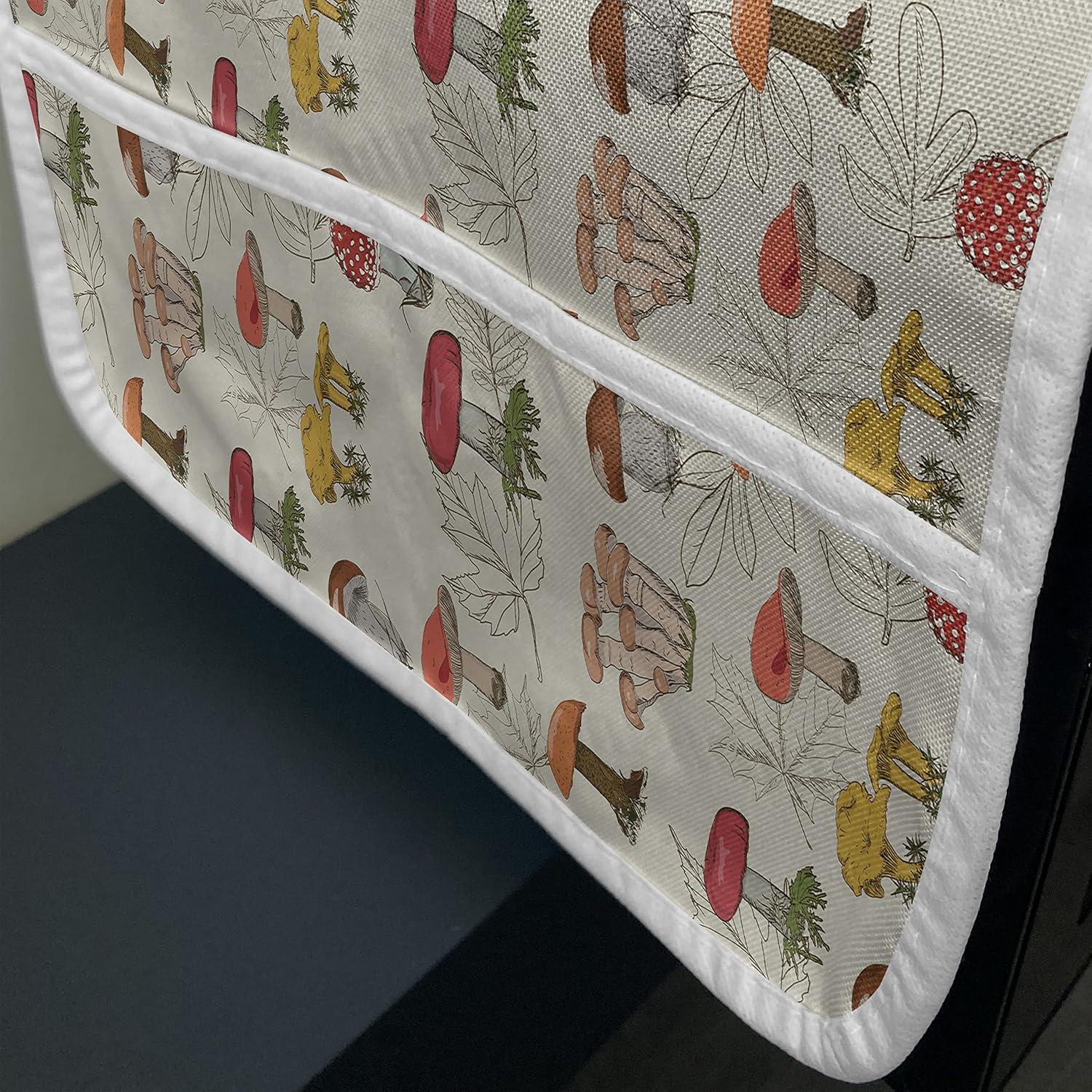 imageAmbesonne Valentines Day Microwave Oven Cover Pattern of Continuous Flying Hearts Birds Love is in the Air Water Resistant Organizer with Pockets for Kitchen 36 x 12 Blush and Pale Cadet BlueDark Coral Fawn