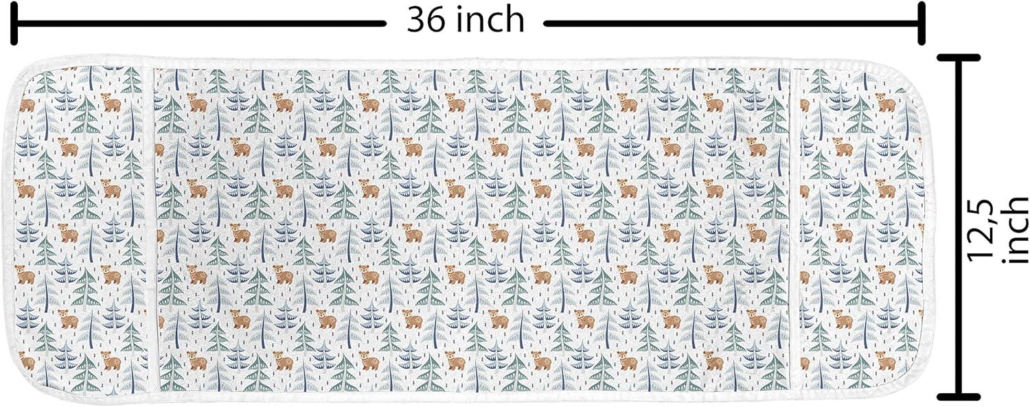 imageAmbesonne Valentines Day Microwave Oven Cover Pattern of Continuous Flying Hearts Birds Love is in the Air Water Resistant Organizer with Pockets for Kitchen 36 x 12 Blush and Pale Cadet BlueGrey Teal Pale Brown