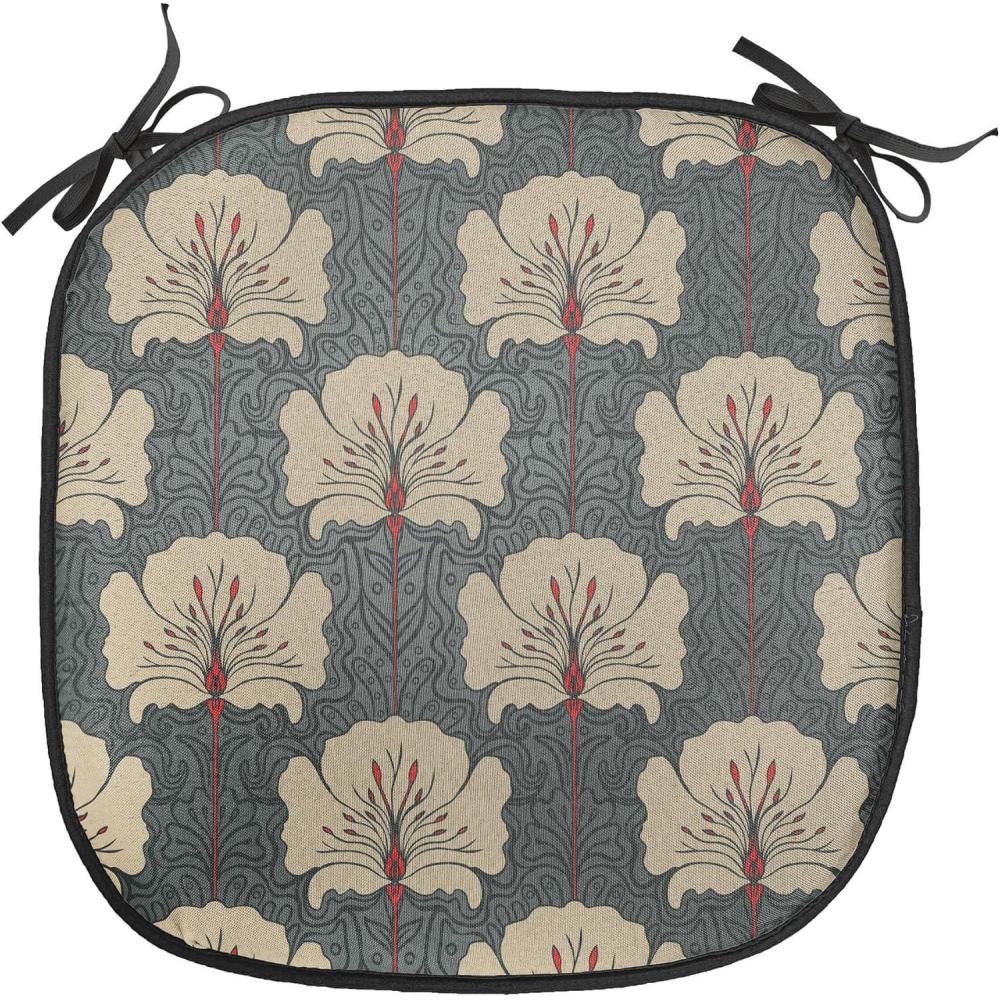 imageAmbesonne Angel Chair Seating Cushion Set of 2 Medieval Marry Love Angel Playing Music Valentine Cupid Date Dove Marriage AntiSlip Seat Padding for Kitchen amp Patio 16x16 Eggshell Ruby CaramelTan Grey Vermilion