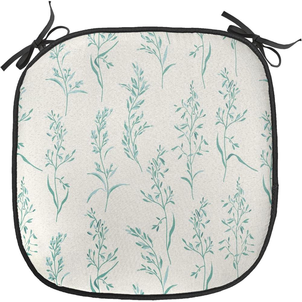 imageAmbesonne Feminine Chair Seating Cushion Set of 4 Pattern of Lipstick Kiss Marks Woman Valentines Wedding Theme Illustration AntiSlip Seat Padding for Kitchen amp Patio 16x16 White RedGreen Cream