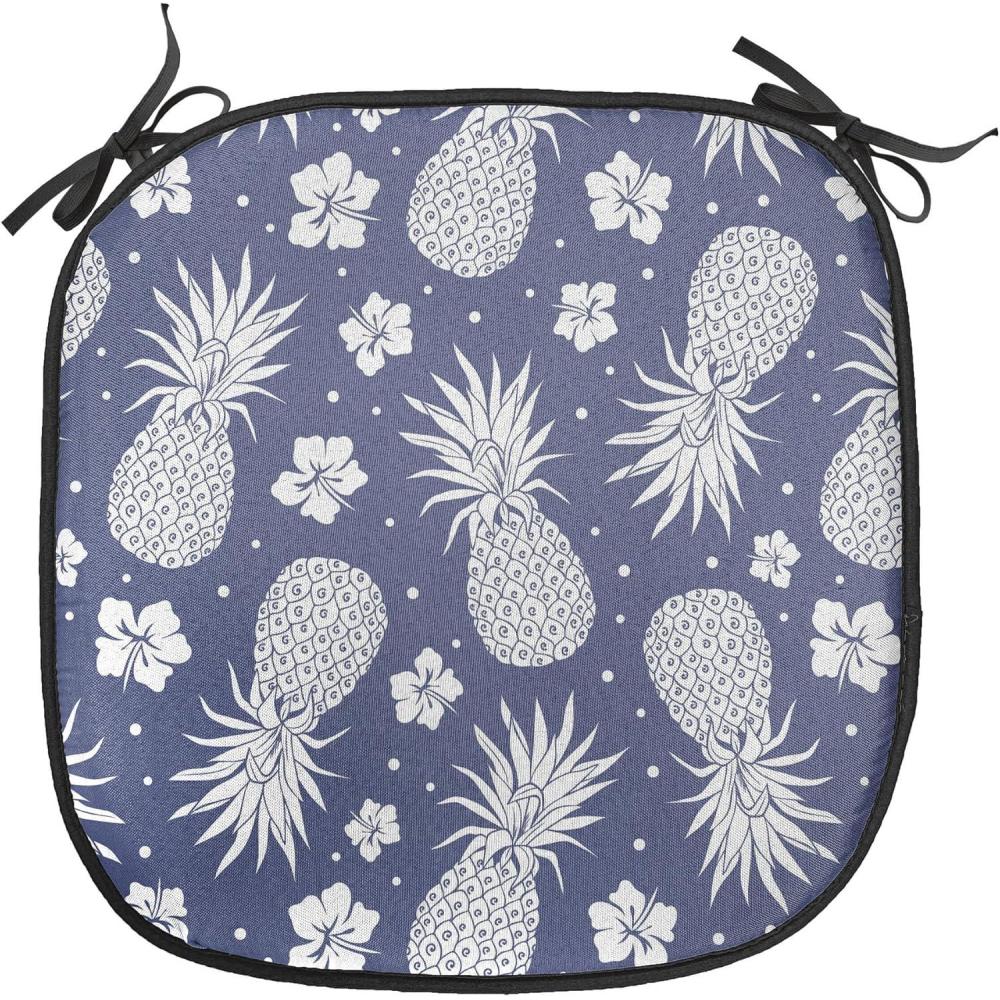 imageAmbesonne Fruits Chair Seating Cushion Set of 8 Retro Valentine Theme with Strawberry Love Happiness Merry Lucky Image AntiSlip Seat Padding for Kitchen amp Patio 16x16 Eggshell Ruby Army GreenLavender White