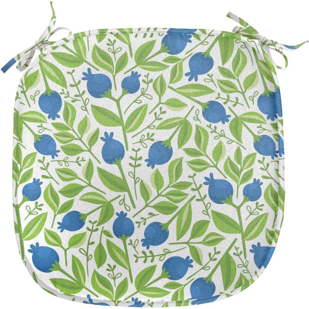 imageAmbesonne Fruits Chair Seating Cushion Set of 8 Retro Valentine Theme with Strawberry Love Happiness Merry Lucky Image AntiSlip Seat Padding for Kitchen amp Patio 16x16 Eggshell Ruby Army GreenViolet Blue Lime Green