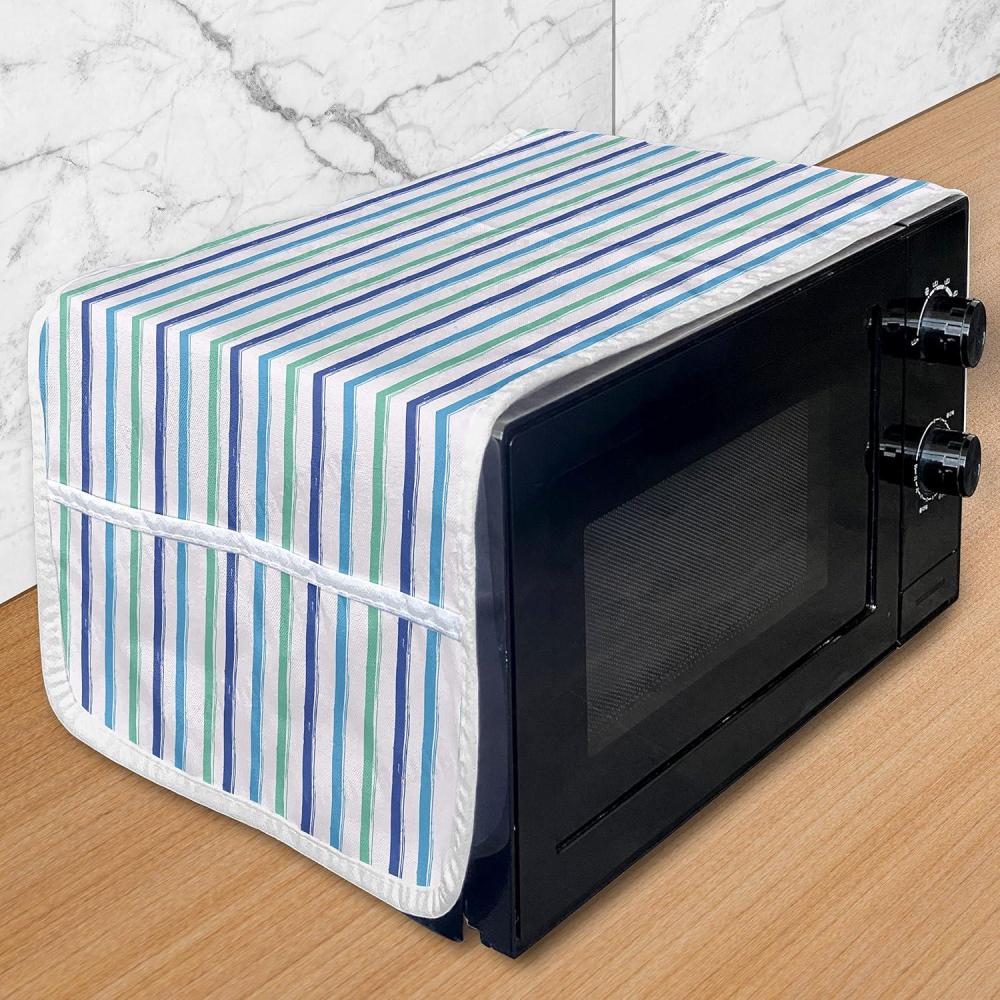 imageAmbesonne Hot Pink Microwave Oven Cover Valentines Day Inspired Black Mini Hearts on Fuchsia Backdrop Abstract Design Water Resistant Organizer with Pockets for Kitchen 36 x 12 Fuchsia BlackRoyal Blue Seafoam
