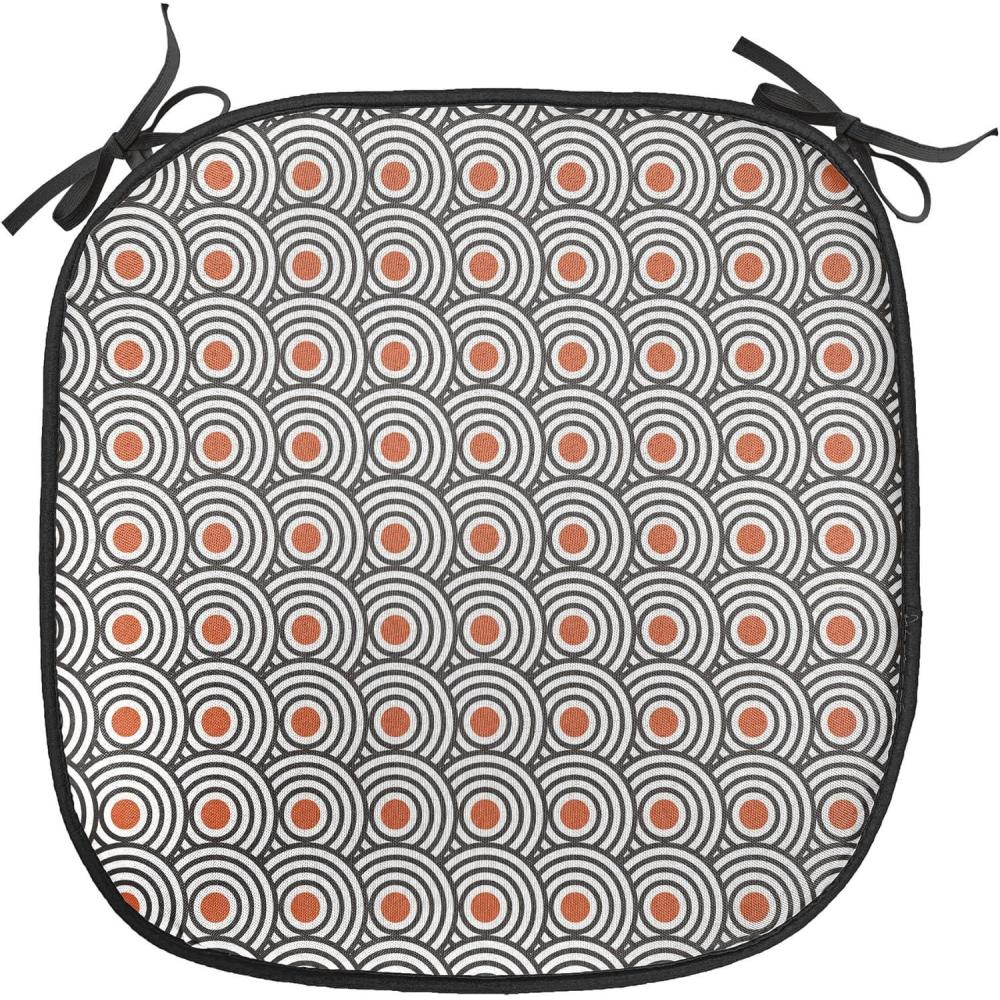 imageAmbesonne Mauve Chair Seating Cushion Set of 4 Big Fresh Flower Floret Buds Bouquet Motif Valentine Romance Blossoms Design Print AntiSlip Seat Padding for Kitchen amp Patio 16x16 Yellow VioletCharcoal Grey Orange