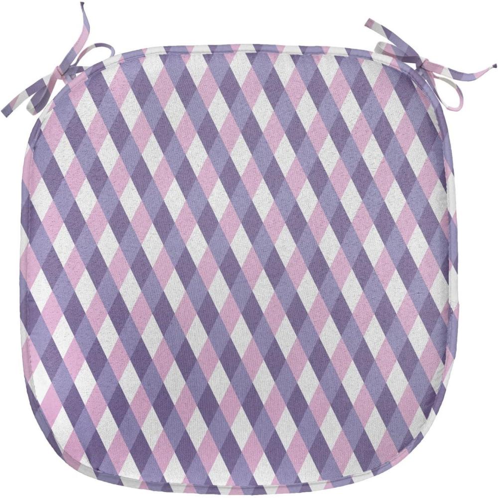 imageAmbesonne Mauve Chair Seating Cushion Set of 4 Big Fresh Flower Floret Buds Bouquet Motif Valentine Romance Blossoms Design Print AntiSlip Seat Padding for Kitchen amp Patio 16x16 Yellow VioletMauve Lilac