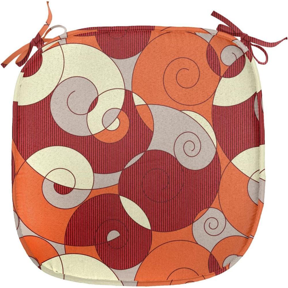 imageAmbesonne Mauve Chair Seating Cushion Set of 4 Big Fresh Flower Floret Buds Bouquet Motif Valentine Romance Blossoms Design Print AntiSlip Seat Padding for Kitchen amp Patio 16x16 Yellow VioletOrange Ruby Ivory
