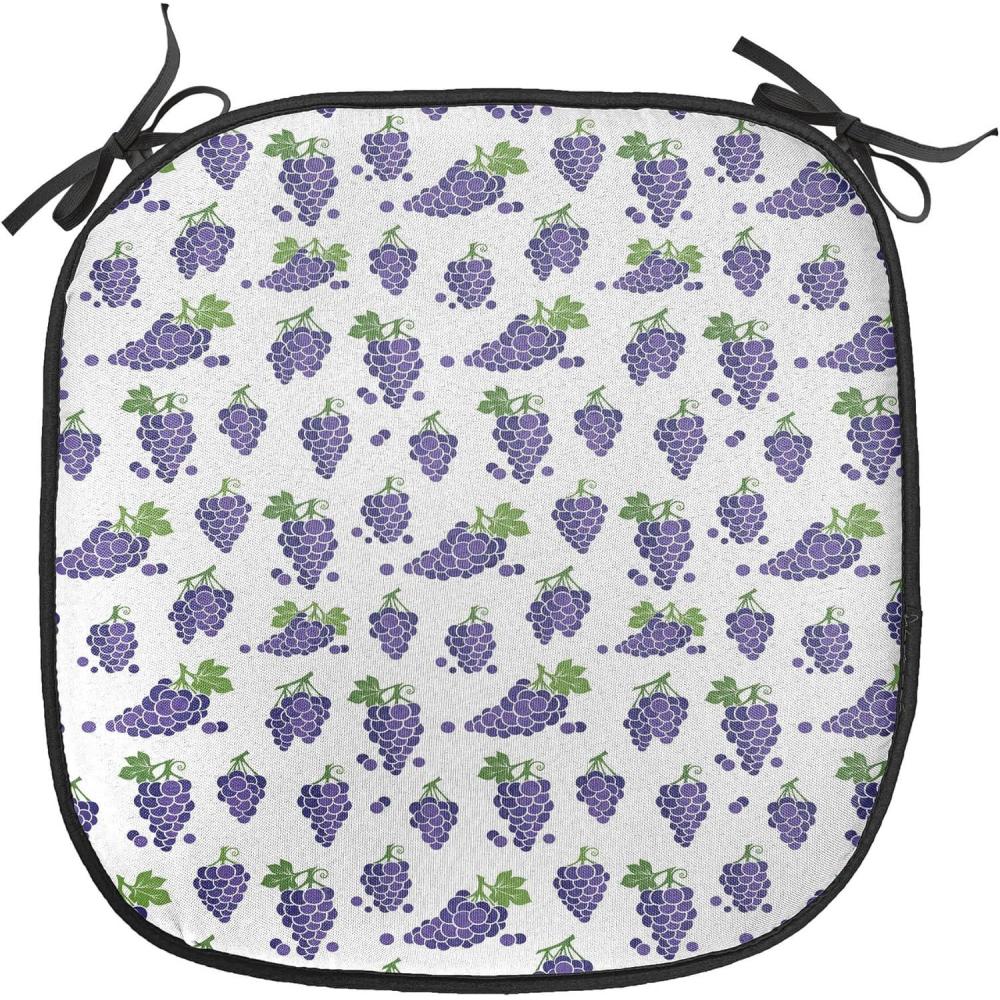 imageAmbesonne Mauve Chair Seating Cushion Set of 4 Big Fresh Flower Floret Buds Bouquet Motif Valentine Romance Blossoms Design Print AntiSlip Seat Padding for Kitchen amp Patio 16x16 Yellow VioletPurple Green