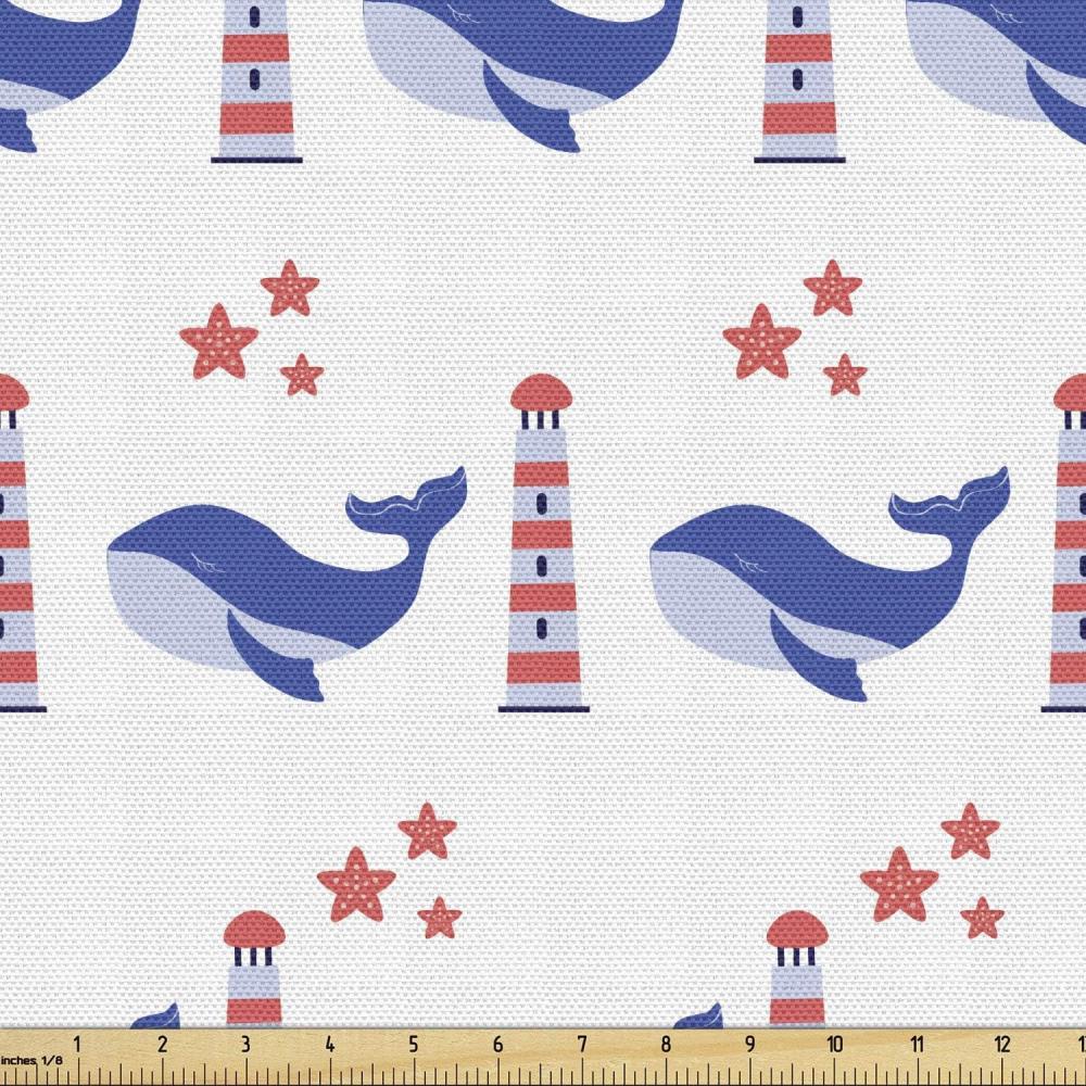 imageAmbesonne Paris Fabric by The Yard Valentines Day Theme with Eiffel Kissing Couple Hot Air Balloon Wedding Concept Decorative Fabric for Upholstery and Home Accents 2 Yards Pink RoseBlue Ceil