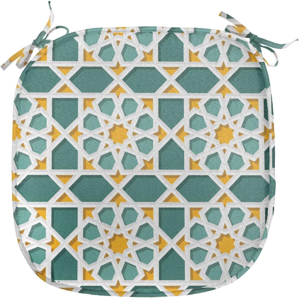 imageAmbesonne Poppy Flower Chair Seating Cushion Leaves and Petals Watercolors Bouquet Romance Inspiration Valentines Day AntiSlip Seat Padding for Kitchen amp Patio 16x16 Green Pink CreamTeal Marigold