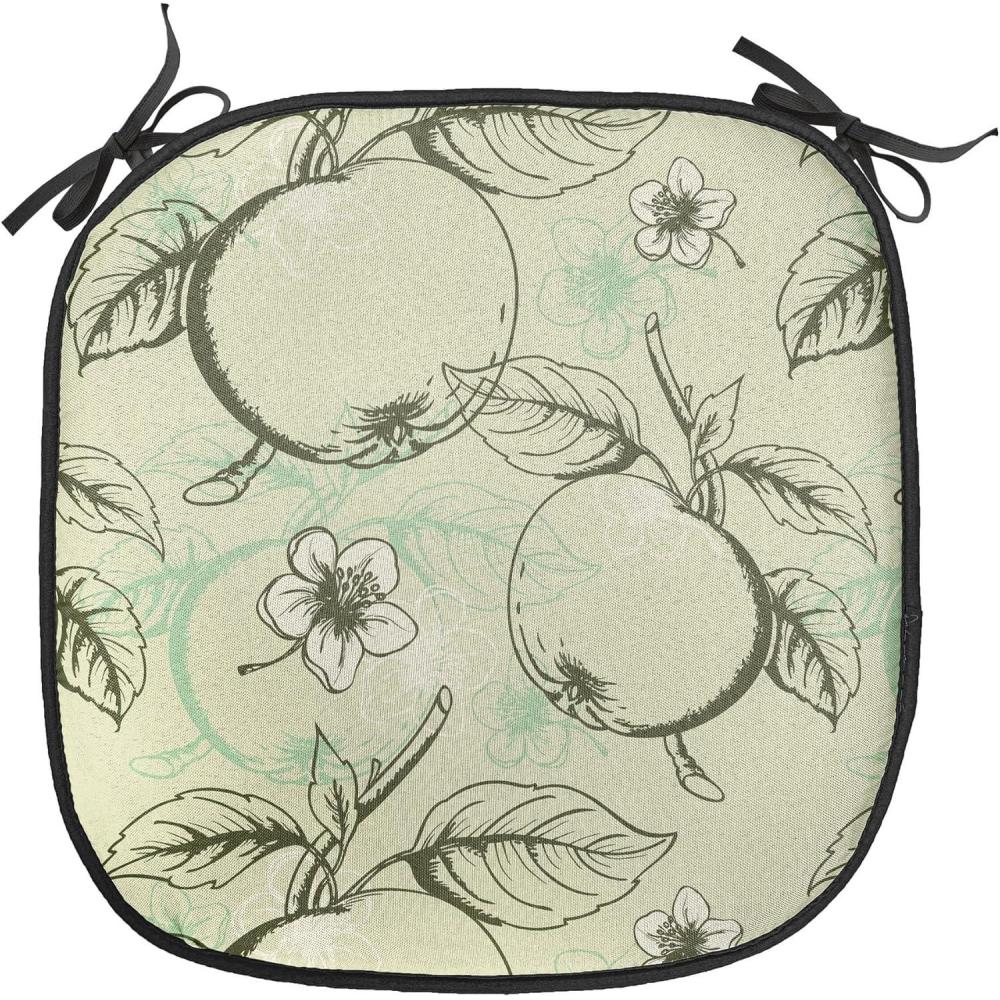 imageAmbesonne Poppy Flower Chair Seating Cushion Leaves and Petals Watercolors Bouquet Romance Inspiration Valentines Day AntiSlip Seat Padding for Kitchen amp Patio 16x16 Green Pink CreamOlive Green and Pale Green