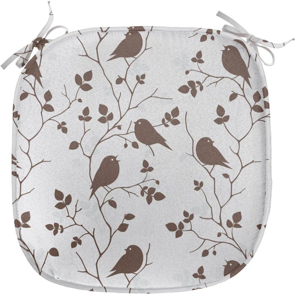 imageAmbesonne Poppy Flower Chair Seating Cushion Leaves and Petals Watercolors Bouquet Romance Inspiration Valentines Day AntiSlip Seat Padding for Kitchen amp Patio 16x16 Green Pink CreamPale Grey and Brown