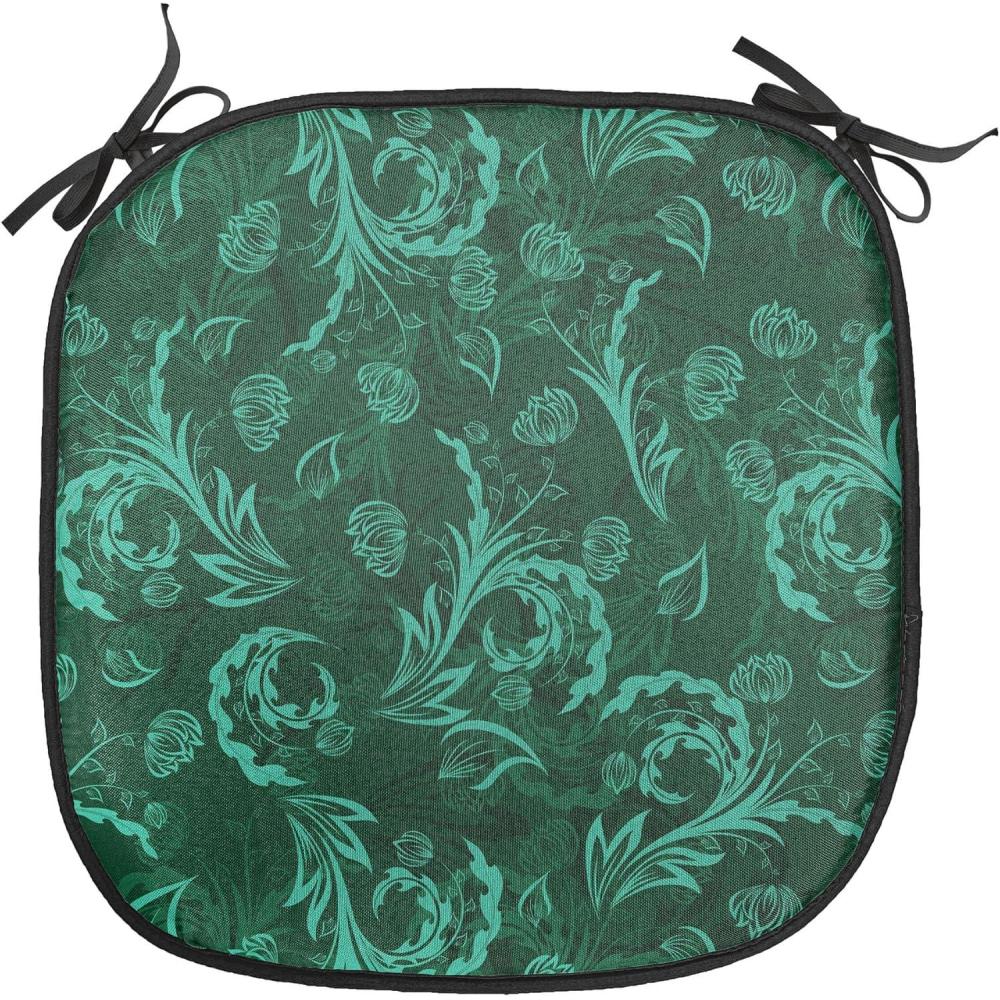 imageAmbesonne Romantic Chair Seating Cushion Set of 4 Valentines Day Love You Calligraphy with Hearts Pastel Colored Design AntiSlip Seat Padding for Kitchen amp Patio 16x16 Pale Pink TealJade Green Pale Green