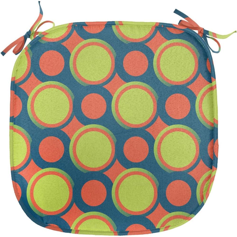 imageAmbesonne Romantic Chair Seating Cushion Set of 6 Valentines Day Style Rose Composition Love in Pastel Colors AntiSlip Seat Padding for Kitchen amp Patio 16x16 Aqua Dark Coral BeigeYellow Green Orange
