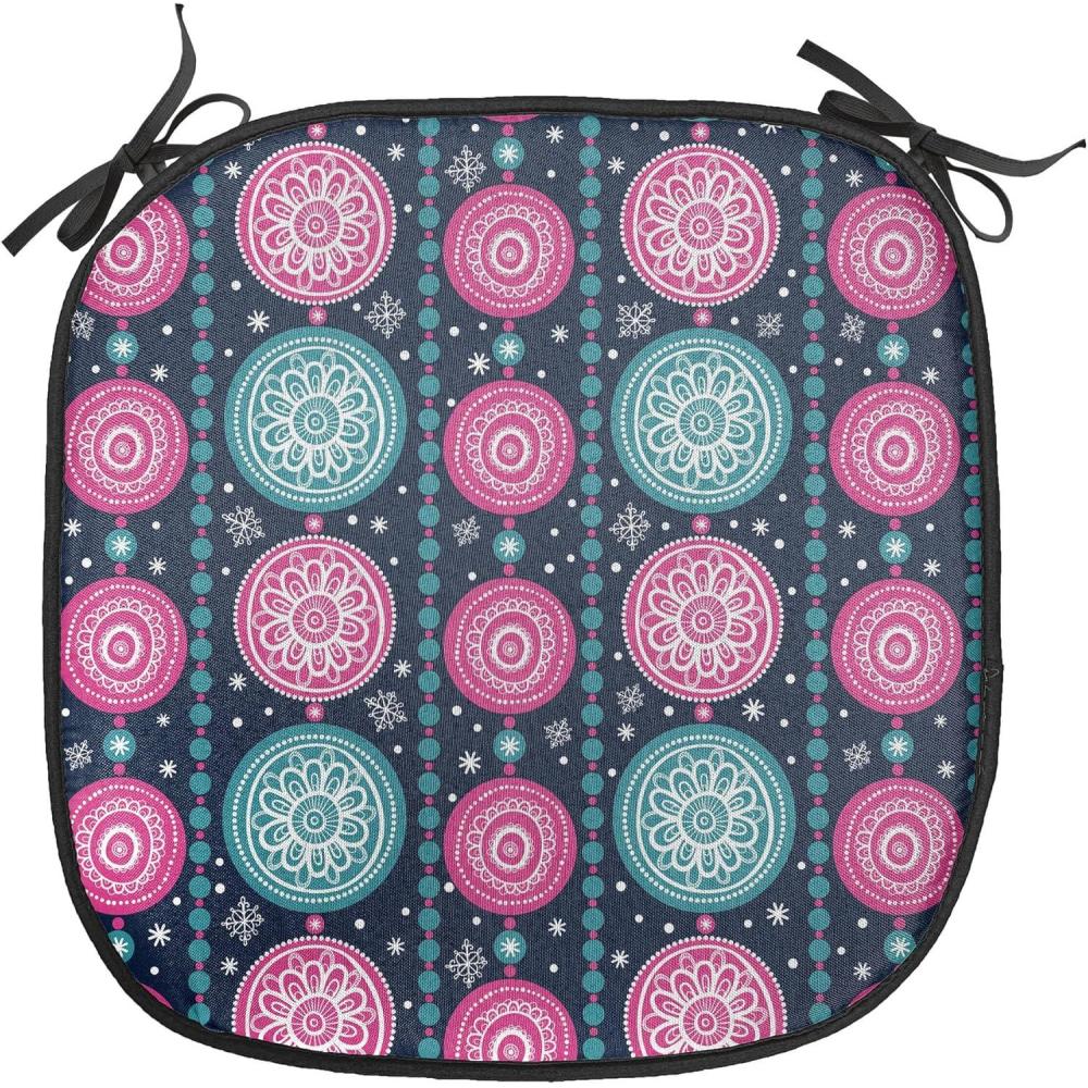 imageAmbesonne Romantic Chair Seating Cushion Set of 6 Valentines Day Style Rose Composition Love in Pastel Colors AntiSlip Seat Padding for Kitchen amp Patio 16x16 Aqua Dark Coral BeigeDark Blue Teal Pink
