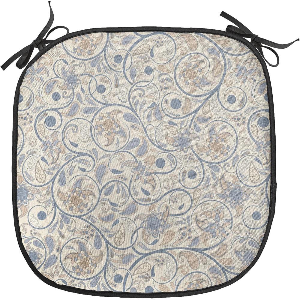 imageAmbesonne Romantic Chair Seating Cushion Set of 6 Valentines Day Style Rose Composition Love in Pastel Colors AntiSlip Seat Padding for Kitchen amp Patio 16x16 Aqua Dark Coral BeigeSlate Blue Beige Tan