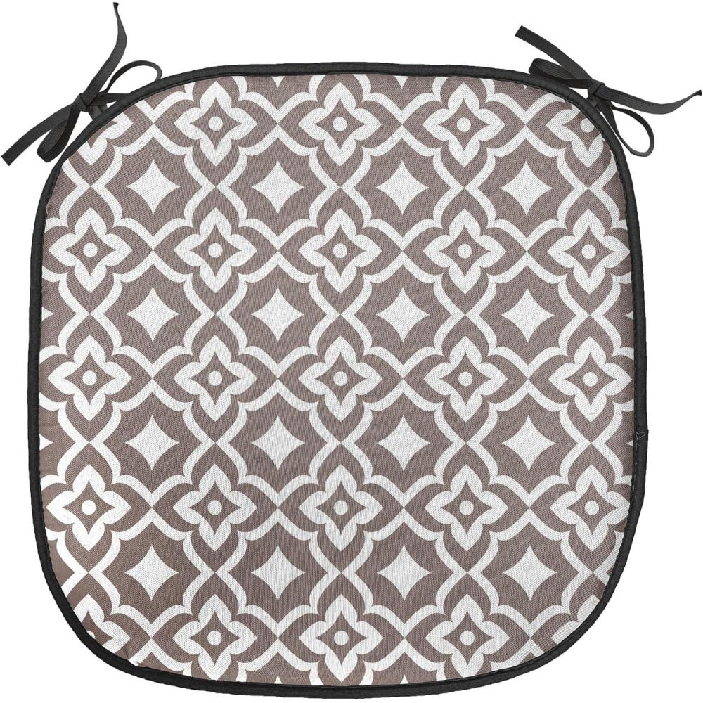 imageAmbesonne Romantic Chair Seating Cushion Set of 6 Valentines Day Style Rose Composition Love in Pastel Colors AntiSlip Seat Padding for Kitchen amp Patio 16x16 Aqua Dark Coral BeigeWhite and Taupe