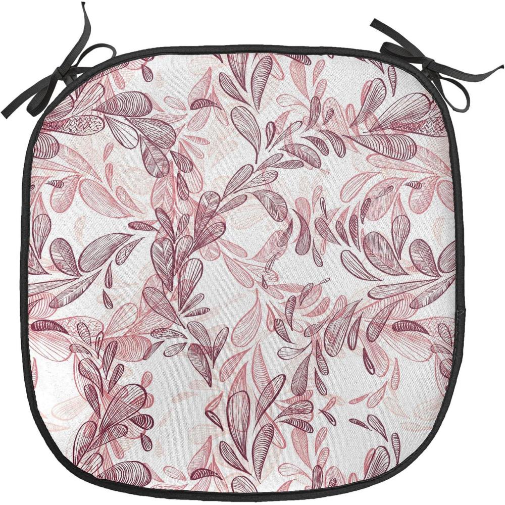 imageAmbesonne Romantic Chair Seating Cushion Set of 6 Valentines Day Style Rose Composition Love in Pastel Colors AntiSlip Seat Padding for Kitchen amp Patio 16x16 Aqua Dark Coral BeigeMaroon Coral and White
