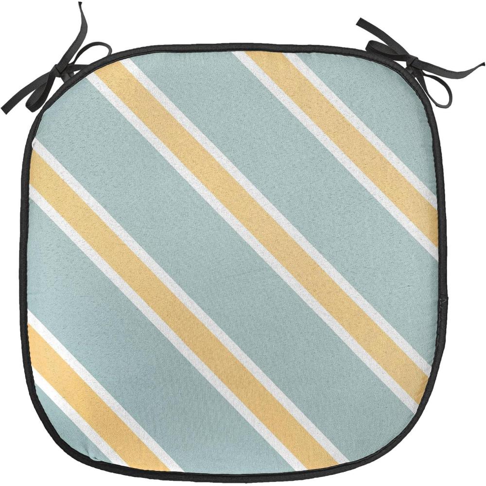 imageAmbesonne Romantic Chair Seating Cushion Set of 8 Soft Colored Hearts in Love Valentines Day Repetitive Pattern AntiSlip Seat Padding for Kitchen amp Patio 16x16 Pale Yellow Pale PinkAlmond Green Apricot