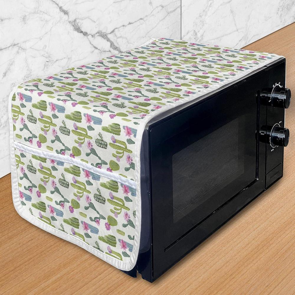 imageAmbesonne Romantic Microwave Oven Cover Gothic Hearts Tattoo Style Valentines Love Graffiti Grunge Illustration Water Resistant Organizer with Pockets for Kitchen 36 x 12 Pale Grey BlackLime Green and Slate Blue