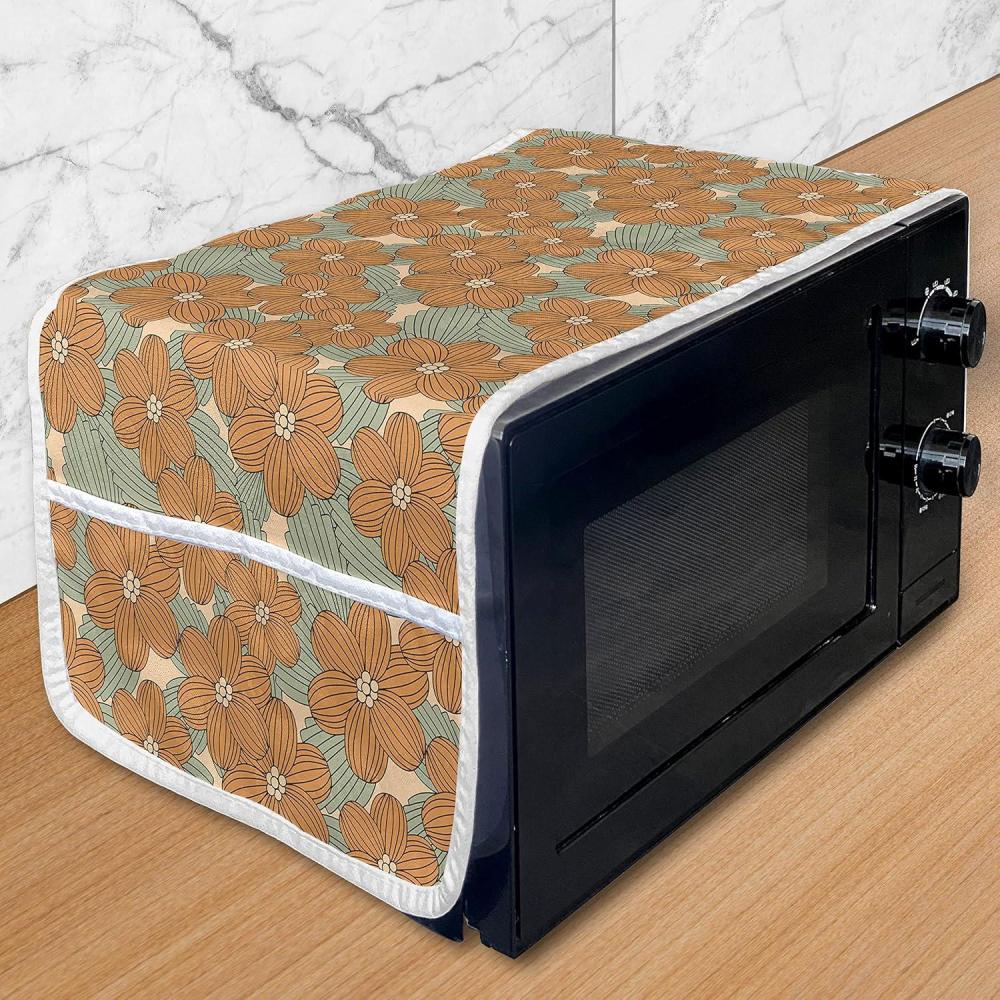 imageAmbesonne Romantic Microwave Oven Cover Gothic Hearts Tattoo Style Valentines Love Graffiti Grunge Illustration Water Resistant Organizer with Pockets for Kitchen 36 x 12 Pale Grey BlackAmber Almond Green Beige