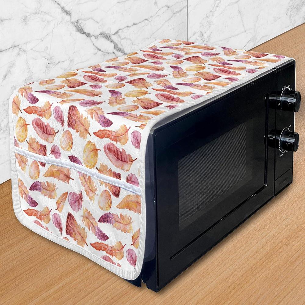 imageAmbesonne Romantic Microwave Oven Cover Gothic Hearts Tattoo Style Valentines Love Graffiti Grunge Illustration Water Resistant Organizer with Pockets for Kitchen 36 x 12 Pale Grey BlackOrange Beige Purple