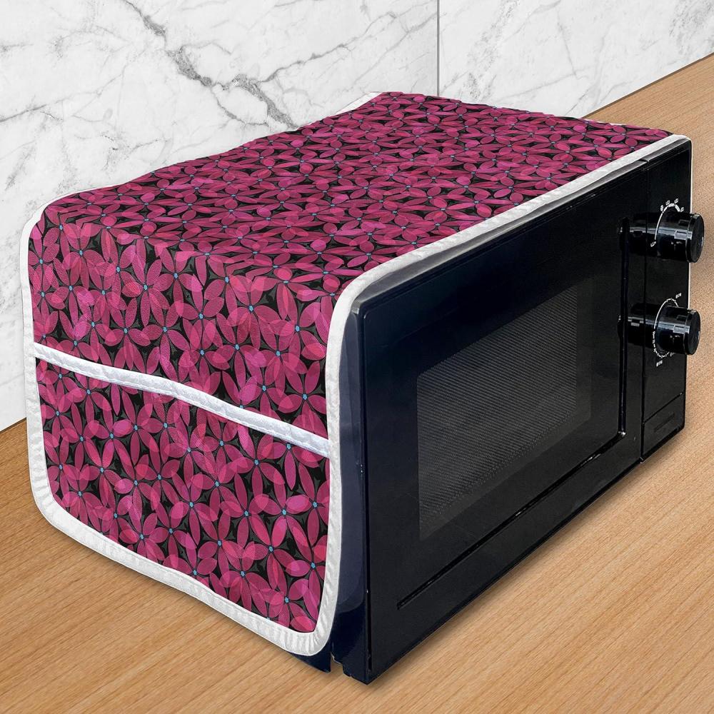 imageAmbesonne Romantic Microwave Oven Cover Gothic Hearts Tattoo Style Valentines Love Graffiti Grunge Illustration Water Resistant Organizer with Pockets for Kitchen 36 x 12 Pale Grey BlackCharcoal Grey Hot Pink