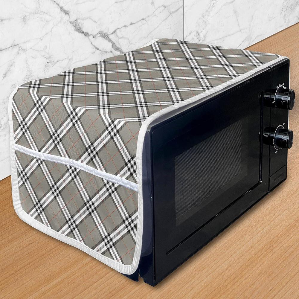 imageAmbesonne Romantic Microwave Oven Cover Heart Pattern Lovers Valentines Day Honeymoon Girls Doodle Design Water Resistant Organizer with Pockets for Kitchen 36 x 12 Orange WhiteGrey Black White