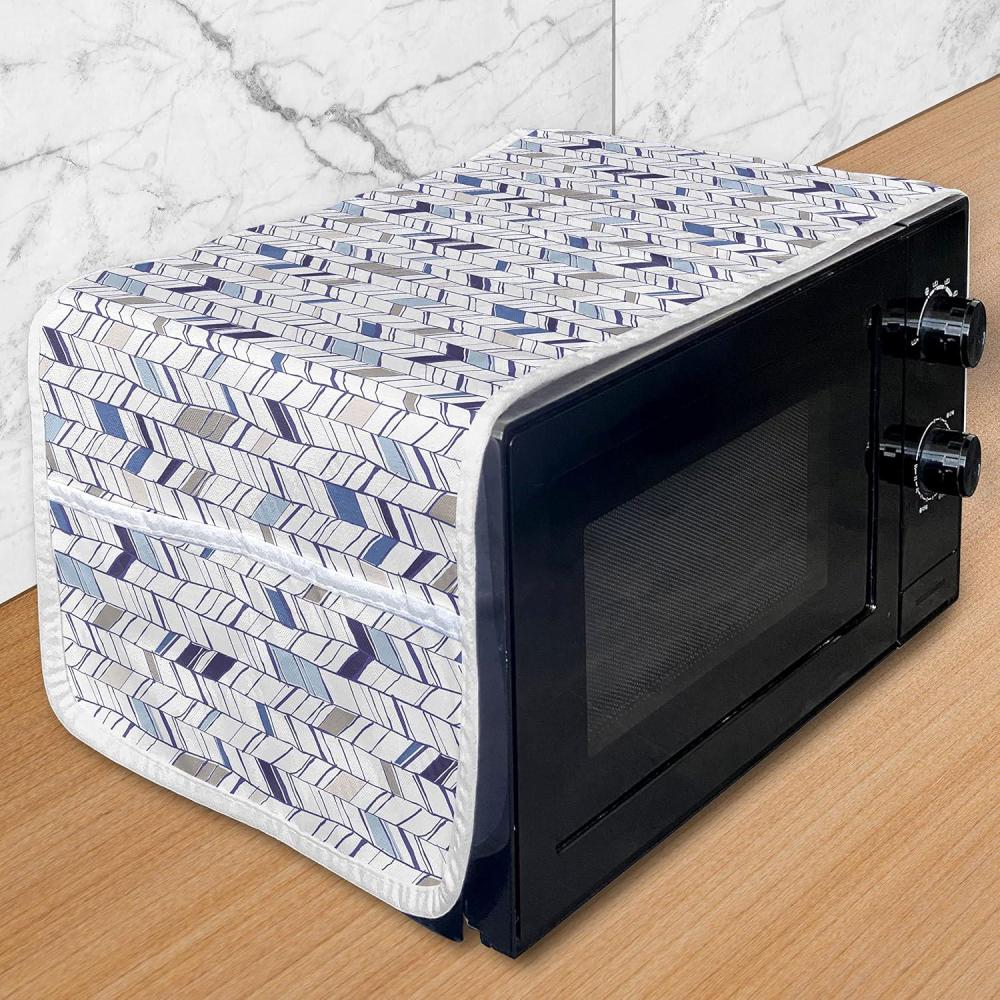 imageAmbesonne Romantic Microwave Oven Cover Heart Pattern Lovers Valentines Day Honeymoon Girls Doodle Design Water Resistant Organizer with Pockets for Kitchen 36 x 12 Orange WhiteViolet Blue White