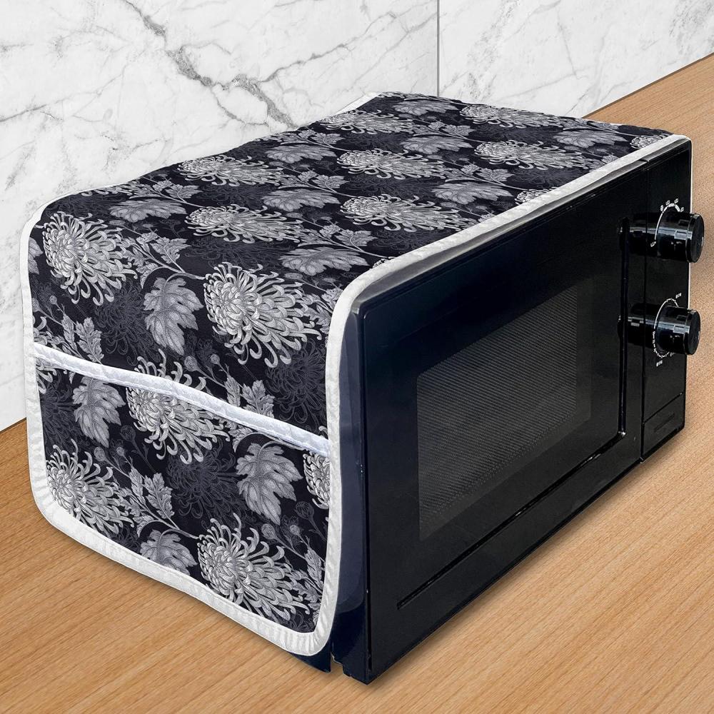 imageAmbesonne Romantic Microwave Oven Cover Valentines Day Style Rose Composition Love in Pastel Colors Water Resistant Organizer with Pockets for Kitchen 36 x 12 Aqua Dark Coral BeigeIndigo Pale Grey