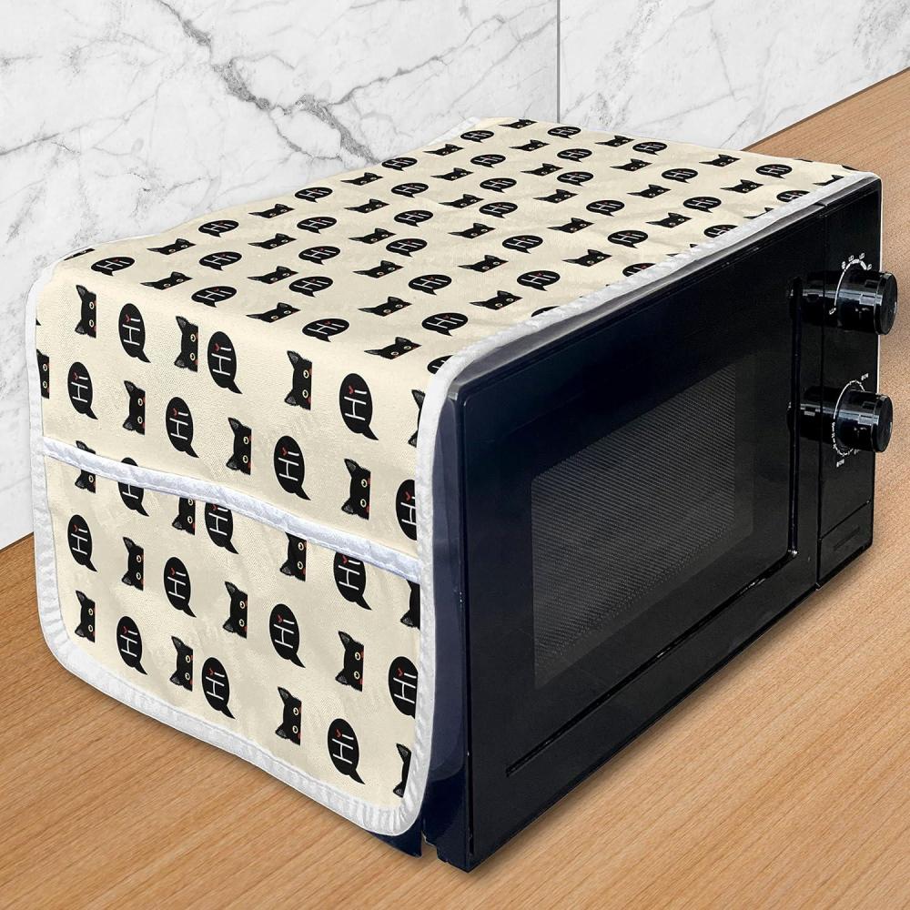 imageAmbesonne Romantic Microwave Oven Cover Valentines Day Style Rose Composition Love in Pastel Colors Water Resistant Organizer with Pockets for Kitchen 36 x 12 Aqua Dark Coral BeigeIvory Black Ruby